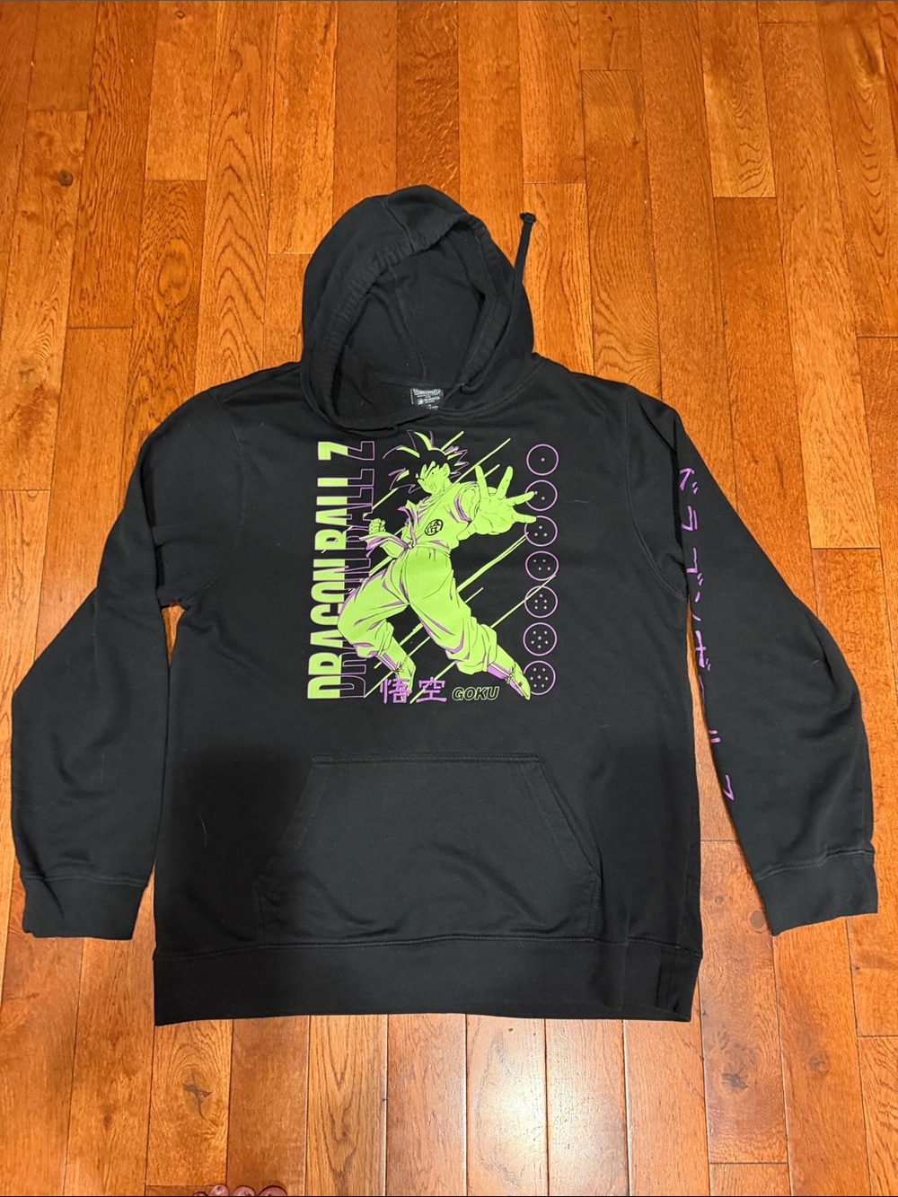 Dragon Ball Z Goku Graphic Zip-Up Hoodie - Black